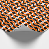 Wechselstoffe 03 - Orange und Schwarz Geschenkpapier (Ecke)