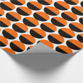 Wechselstoffe 05 - Orange und Schwarz Geschenkpapier (Ecke)