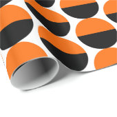 Wechselstoffe 05 - Orange und Schwarz Geschenkpapier (Rolleneckpunkt)