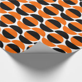 Wechselstoffe 07 - Orange und Schwarz Geschenkpapier (Ecke)
