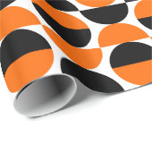 Wechselstoffe 07 - Orange und Schwarz Geschenkpapier (Rolleneckpunkt)