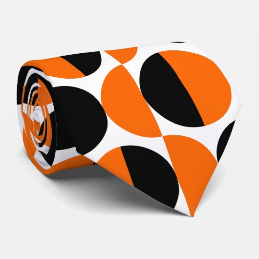 Wechselstoffe 07 - Orange und Schwarz Krawatte (Gerollt)