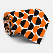 Wechselstoffe 08a - Orange und Schwarz Krawatte (Gerollt)