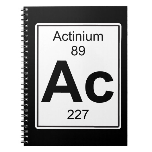 Wechselstrom - Aktinium Notizblock (Vorderseite)