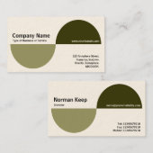 Wechselstrom - Chaki & Dark Olive (Creme) Visitenkarte (Vorne/Hinten)