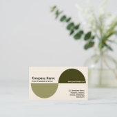Wechselstrom - Chaki & Dark Olive (Creme) Visitenkarte (Stehend Vorderseite)