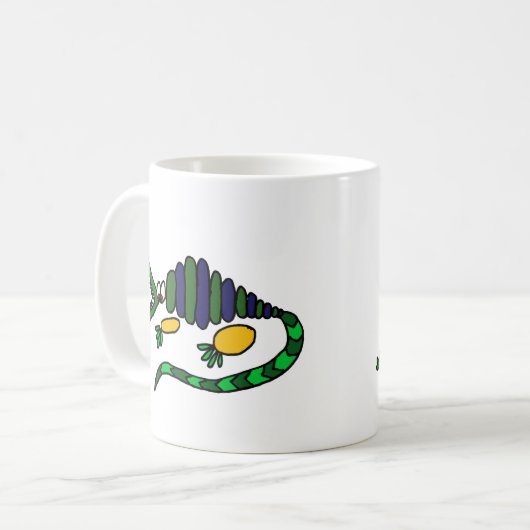 WECHSELSTROM, flippige Krokodil-Kunst Kaffeetasse (Vorderseite Links)