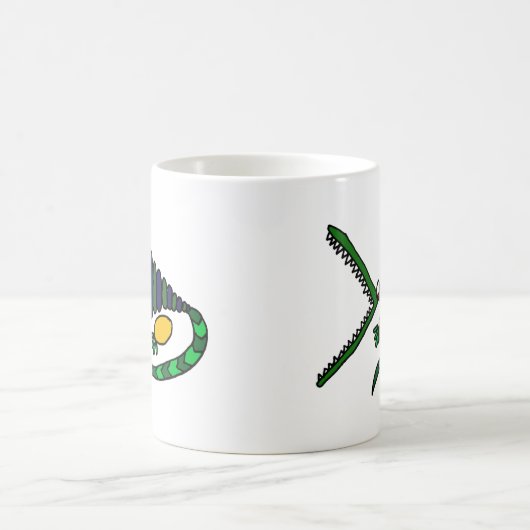 WECHSELSTROM, flippige Krokodil-Kunst Kaffeetasse (Mittel)