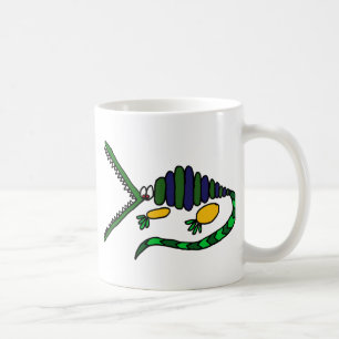 WECHSELSTROM, flippige Krokodil-Kunst Kaffeetasse