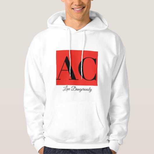 Wechselstrom-Kleidungs-Logo-und Motto-mit Kapuze Hoodie (Vorderseite)