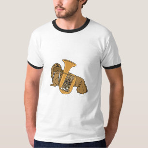WECHSELSTROM, Walroß, das Tuba-Shirt spielt T-Shirt