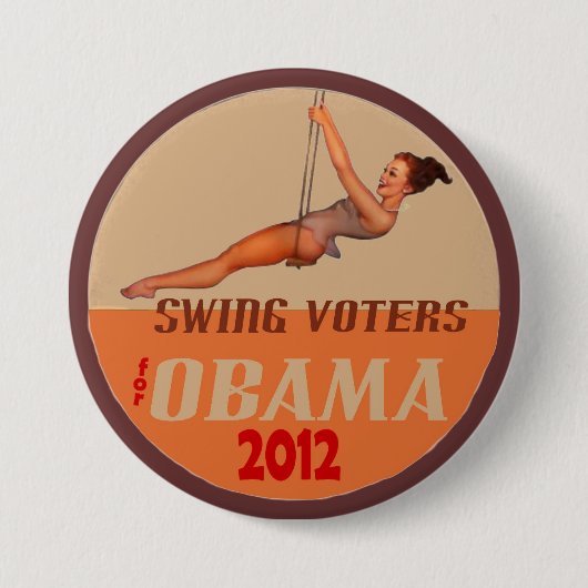 Wechselwähler für Obama 2012 Button (Vorderseite)