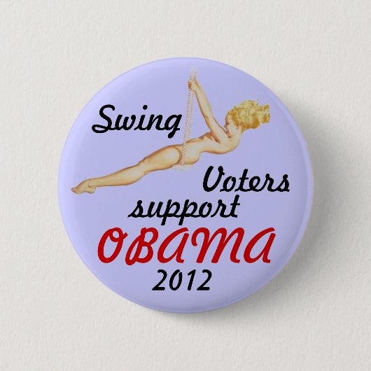 Wechselwähler für Obama 2012 Button (Vorderseite)
