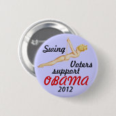 Wechselwähler für Obama 2012 Button (Vorne & Hinten)