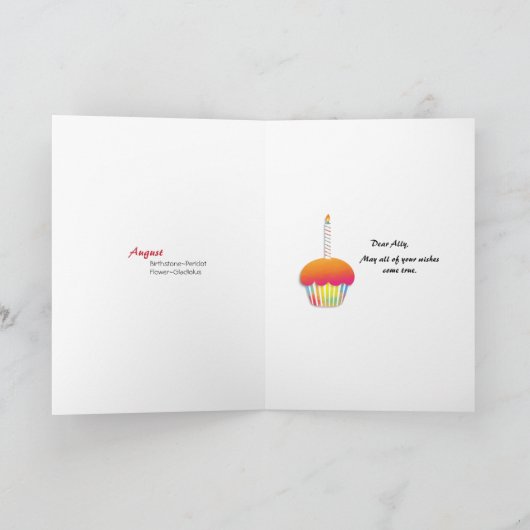 Wechselwirkend "Bewegung der Stern" AUGUST Karte (Innenseite)