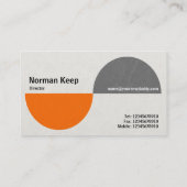 Wechselwirkungen II - Orange und Grau Visitenkarte (Rückseite)