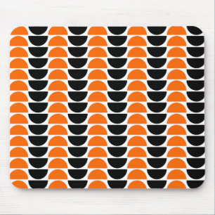 Wechselwirkungen in Orange und Schwarz Mousepad