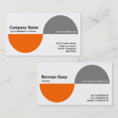 Wechselwirkungen - orange und grau visitenkarte (Vorne/Hinten)