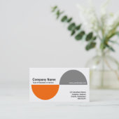 Wechselwirkungen - orange und grau visitenkarte (Stehend Vorderseite)