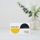 Wechselwirkungen - orange und schwarz visitenkarte (Stehend Vorderseite)