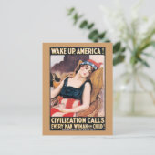 Weck America WWI Poster Postkarte (Stehend Vorderseite)