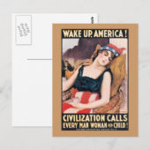 Weck America WWI Poster Postkarte (Vorne/Hinten)