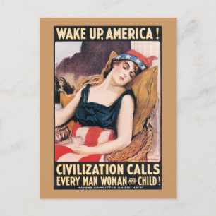 Weck America WWI Poster Postkarte