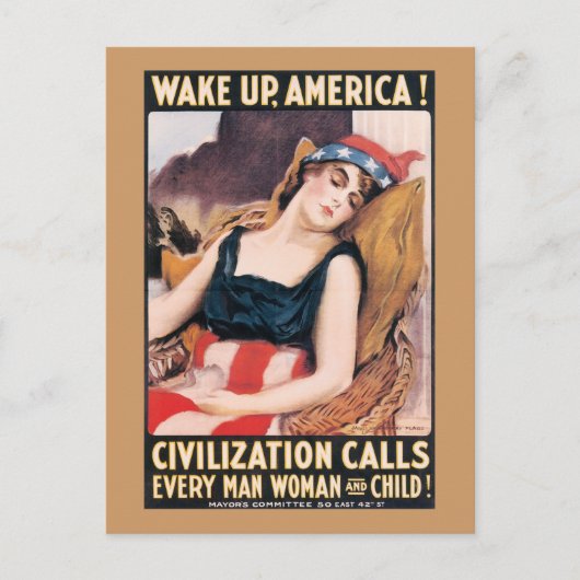 Weck America WWI Poster Postkarte (Vorderseite)