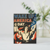 Weck Amerika auf! Feiertagspostkarte (Stehend Vorderseite)