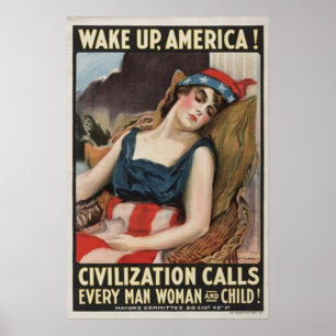 Weck Amerika auf! Poster