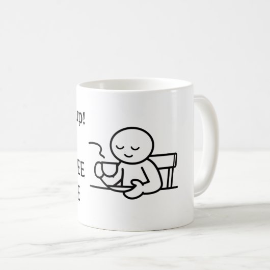 Weck auf! Counter Time Kaffeetasse (VorderseiteRechts)