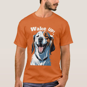 Weck auf! Golden Retriever Pop Art von CallisC T-Shirt