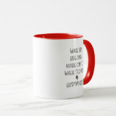 Weck auf, Hug Hund... Fröhliche Tasse (VorderseiteRechts)