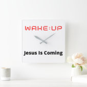 WECK:Auf Jesus kommt. Quadratische Wanduhr (Zuhause)
