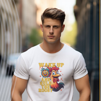 Weck auf und regiere das Roost Funny Rooster T-Shirt