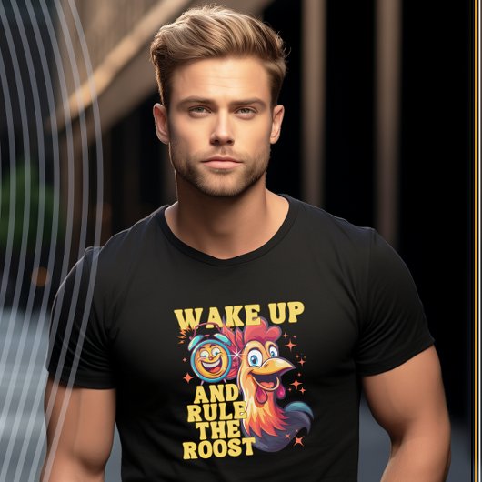Weck auf und regiere das Roost Funny Rooster T-Shirt