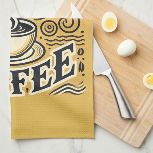 Weck auf und rieche das Kaffeetuch Geschirrtuch (Viertel Falte)