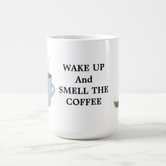 Weck auf und rieche den Kaffee Kaffeetasse (Mittel)