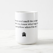 WECK AUF UND SCHMELLE DIE KATZE-PEE-Katzenliebhabe Kaffeetasse (Mittel)