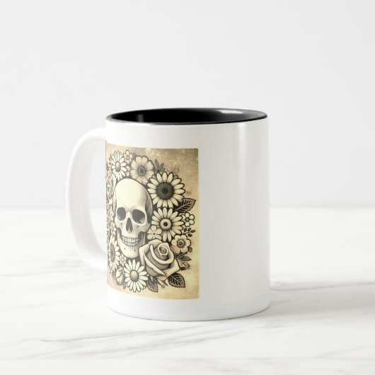 Weck auf und sei Phantastisch schwarz Zweifarbige Tasse (Vorderseite Links)