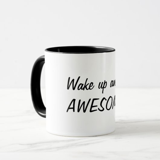 Weck auf und sei PHANTASTISCH! Tasse (Vorderseite Links)