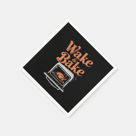 Weck Bake Turkey Dinner Funny Erntedank Serviette (Ecke)