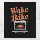 Weck Bake Turkey Dinner Funny Erntedank Weinetikett (Einzelnes Label)