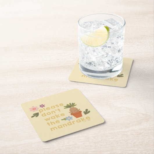 Weck bitte nicht den Mandrake Rechteckiger Pappuntersetzer (Vor Ort)