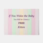 Weck das Baby Free Kitten Funny nicht Fußmatte (Vorderseite)
