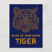 Weck dein Inner Tiger Inspiration hoch Postkarte (Vorderseite)