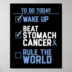 Weck der weltweiten Beat Stomach Cancer Rule Poster
