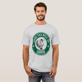 WECK DES KAFFEES HELL AUF, ROOSTER-T - Shirt (Vorne ganz)
