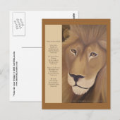 Weck des Löwen innerhalb der Postkarte (Vorne/Hinten)