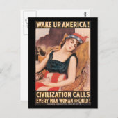 Weck des Zweiten Weltkriegs Postkarte (Vorne/Hinten)